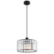 Pendul Globo JORDANA metal, acril, negru, transparent, E27 - 15742H