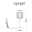 Veioza Globo JORDANA metal, acril, negru, transparent, E27 - 15742T