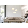 Pendul Globo QUINTARA metal, sticla, nichel, alb, LED, 18W, 3000K, 1500Lm - 15744-3HN
