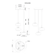 Pendul Globo QUINTARA metal, sticla, nichel, alb, LED, 18W, 3000K, 1500Lm - 15744-3HN