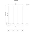 Pendul Globo QUINTARA metal, sticla, nichel, alb, LED, 24W, 3000K, 2000Lm - 15744-4HN