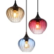 Pendul Globo SANDER metal, sticla, negru, albastru, rosu, chihlimbar, E27 - 15748-3HR