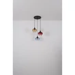 Pendul Globo SANDER metal, sticla, negru, albastru, rosu, chihlimbar, E27 - 15748-3HR