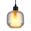 Pendul Globo XIA metal, sticla, negru, alb, fumuriu, E27 - 15754H