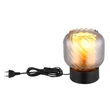 Veioza Globo XIA metal, sticla, negru, fumuriu, E27 - 15754T