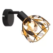 Spot Globo MIKA metal, acril, negru, auriu, E14 - 15759-1