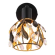 Spot Globo MIKA metal, acril, negru, auriu, E14 - 15759-1