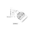 Spot Globo MIKA metal, acril, negru, auriu, E14 - 15759-1