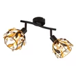 Spot Globo MIKA metal, acril, negru, auriu, E14 - 15759-2