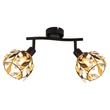 Spot Globo MIKA metal, acril, negru, auriu, E14 - 15759-2