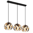 Pendul Globo MIKA metal, acril, negru, auriu, transparent, E27 - 15759-3H