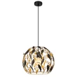 Pendul Globo MIKA metal, acril, negru, auriu, transparent, E27 - 15759H