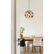 Pendul Globo MIKA metal, acril, negru, auriu, transparent, E27 - 15759H
