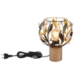 Veioza Globo MIKA metal, lemn, acril, maro, auriu, negru, E27 - 15759T