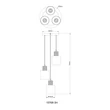 Pendul Globo ALEIDIS metal, lemn, sticla, negru, maro, fumuriu, E27 - 15768-3H