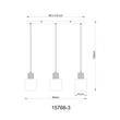 Pendul Globo ALEIDIS metal, lemn, sticla, negru, maro, fumuriu, E27 - 15768-3