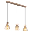 Pendul Globo MASSEY metal, sticla, maro, chihlimbar, E14 - 15769A-3