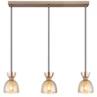 Pendul Globo MASSEY metal, sticla, maro, chihlimbar, E14 - 15769A-3
