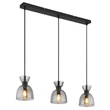 Pendul Globo MASSEY metal, sticla, maro, fumuriu, E14 - 15769S-3