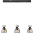 Pendul Globo MASSEY metal, sticla, maro, fumuriu, E14 - 15769S-3