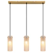 Pendul Globo KAROLO metal, sticla, auriu, chihlimbar, E14 - 15775-3H