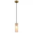 Pendul Globo KAROLO metal, sticla, auriu, chihlimbar, E14 - 15775H