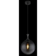 Pendul Globo DALTON metal, sticla, negru, fumuriu, E27 - 15885H