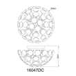 Plafoniera Globo VIRINA metal, cristal, crom, transparent, G9, 7W - 16047DC