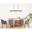 Pendul Globo HIGGINS metal, sticla, negru, auriu, chihlimbar, GX53, 18W, 1800K, 990Lm - 16055-3HG