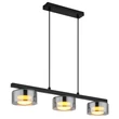 Pendul Globo HIGGINS metal, sticla, negru, fumuriu, GX53, 18W, 1800K, 810Lm - 16055-3HS
