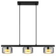Pendul Globo HIGGINS metal, sticla, negru, fumuriu, GX53, 18W, 1800K, 810Lm - 16055-3HS