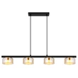 Pendul Globo HIGGINS metal, sticla, negru, auriu, chihlimbar, GX53, 24W, 1800K, 1320Lm - 16055-4HG