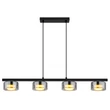 Pendul Globo HIGGINS metal, sticla, negru, fumuriu, GX53, 24W, 1800K, 1080Lm - 16055-4HS