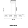 Pendul Globo HIGGINS metal, sticla, negru, fumuriu, GX53, 24W, 1800K, 1080Lm - 16055-4HS