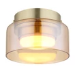 Plafoniera Globo HIGGINS metal, sticla, auriu, chihlimbar, GX53, 6W, 1800K, 300Lm - 16055DG