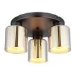 Plafoniera Globo FELICIA metal, sticla, negru, crom, E27 - 16056-3D