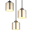 Pendul Globo FELICIA metal, sticla, crom, negru, E27 - 16056-3HR