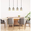 Pendul Globo FELICIA metal, sticla, crom, negru, E27 - 16056-4H