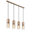 Pendul Globo ANNIKA metal, sticla, cappuccino, fumuriu, E27 - 21000-4HCA