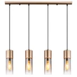 Pendul Globo ANNIKA metal, sticla, cappuccino, fumuriu, E27 - 21000-4HCA