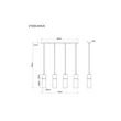 Pendul Globo ANNIKA metal, sticla, cappuccino, fumuriu, E27 - 21000-4HCA