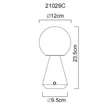 Veioza decor Globo SORA metal, acril, alama, alb, LED, 1.5W, 3000-4500-6500K, 140 Lm - 21029C