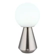 Veioza decor Globo SORA metal, acril, nichel, alb, LED, 1.5W, 3000-4500-6500K, 140 Lm - 21029N