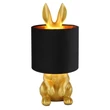 Veioza Globo RABBIT plastic, catifea, auriu, negru, E27 - 21633G