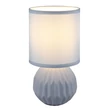 Veioza Globo SYLAS ceramic, textil, albastru, E14 - 21730B