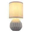 Veioza Globo SYLAS ceramic, textil, gri, E14 - 21730G