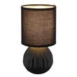 Veioza Globo SYLAS ceramic, textil, negru, E14 - 21730S