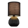 Veioza Globo SYLAS ceramic, textil, negru, E14 - 21730S