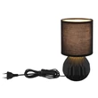 Veioza Globo SYLAS ceramic, textil, negru, E14 - 21730S