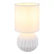 Veioza Globo SYLAS ceramic, textil, alb, E14 - 21730W